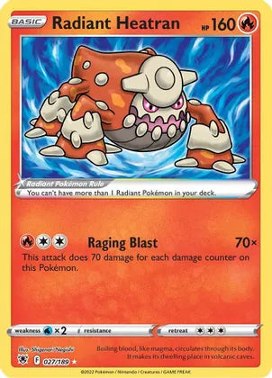 Radiant Heatran - 027/189 - Radiant Rare | SWSH - Astral Radiance