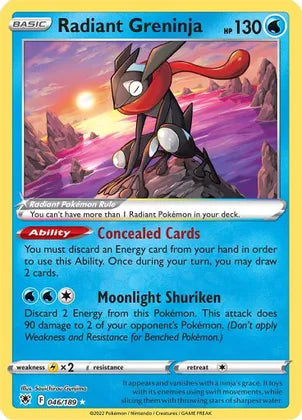 Radiant Greninja - 046/189 - Radiant Rare | SWSH - Astral Radiance