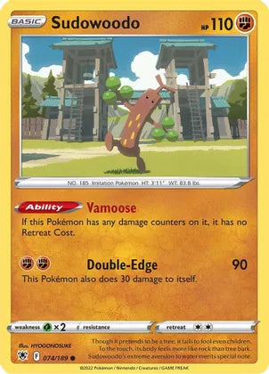 Sudowoodo - 074/189 - Common - Reverse Holo | SWSH - Astral Radiance