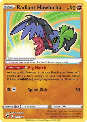 Radiant Hawlucha - 081/189 - Radiant Rare | SWSH - Astral Radiance