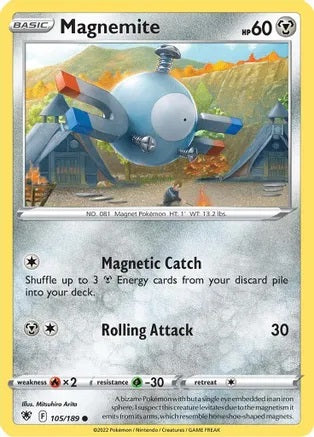 Magnemite - 105/189 - Common - Reverse Holo | SWSH - Astral Radiance