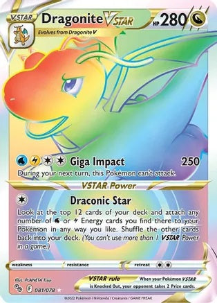 Dragonite VSTAR - 081/078 - Secret Rare | Pokemon Go