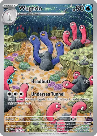 Wugtrio - 224/091 - Illustration Rare | SV - Paldean Fates