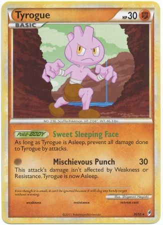 Tyrogue - 36/95 - Rare | Call of Legends