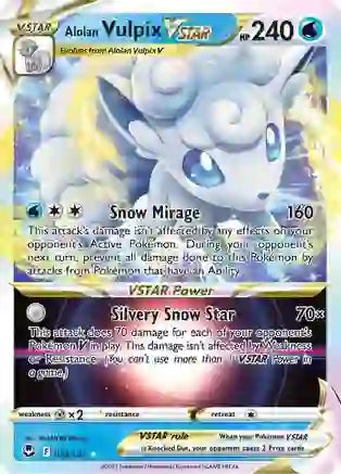 Alolan Vulpix VSTAR - 034/195 - Ultra Rare | SWSH - Silver Tempest