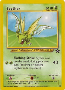 Scyther - 45 - Pokemon League (April 2002) | Pokemon Promos