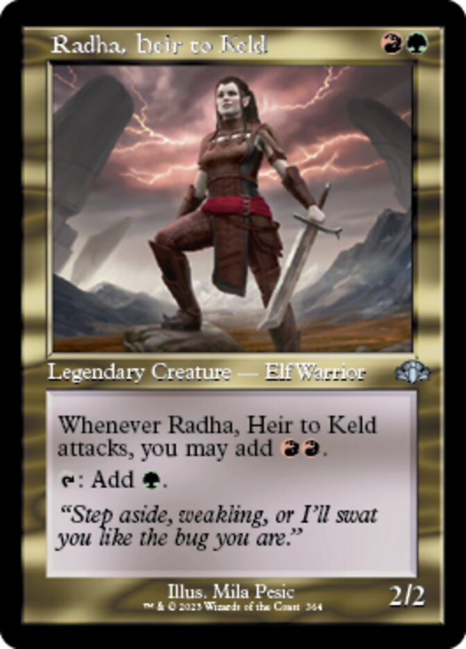 Radha, Heir to Keld - Foil - Retro Frame | Dominaria Remastered