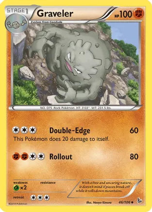 Graveler - 46/106 - Uncommon - Reverse Holo | XY - Flashfire