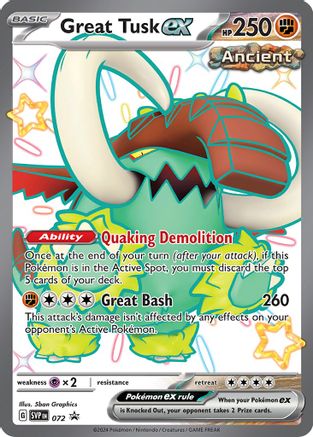 Great Tusk ex - SVP072 - SVP Black Star Promos | SVP Black Star Promos
