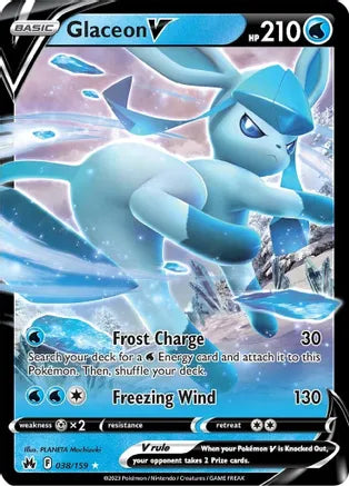Glaceon V - 038/159 - Ultra Rare | SWSH - Crown Zenith