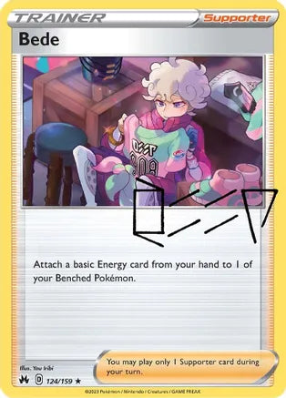 Bede - 124/159 - Holo Rare - Reverse Holo | SWSH - Crown Zenith