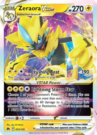 Zeraora VSTAR - 055/159 - Ultra Rare | SWSH - Crown Zenith