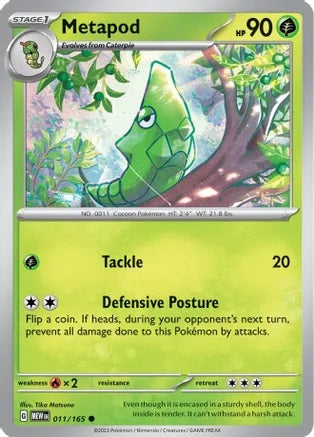Metapod - 011/165 - Common - Reverse Holo | SV - 151