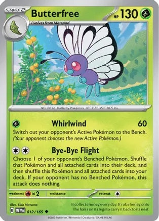 Butterfree - 012/165 - Uncommon - Reverse Holo | SV - 151
