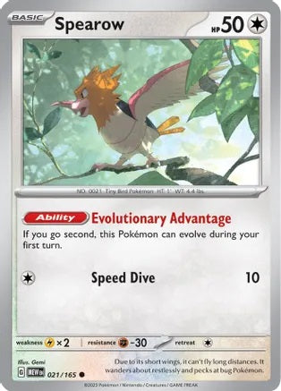 Spearow - 021/165 - Common - Reverse Holo | SV - 151