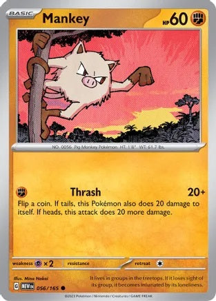 Mankey - 056/165 - Common - Reverse Holo | SV - 151