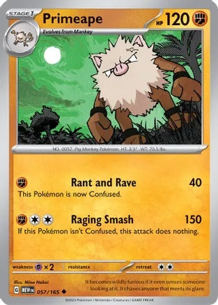 Primeape - 057/165 - Uncommon - Reverse Holo | SV - 151