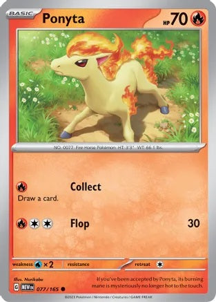 Ponyta - 077/165 - Common - Reverse Holo | SV - 151