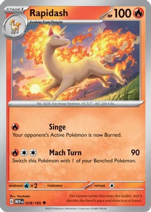 Rapidash - 078/165 - Uncommon - Reverse Holo | SV - 151