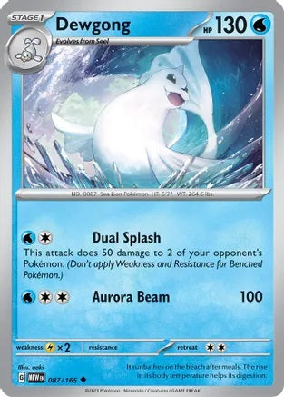 Dewgong - 087/165 - Uncommon - Reverse Holo | SV - 151