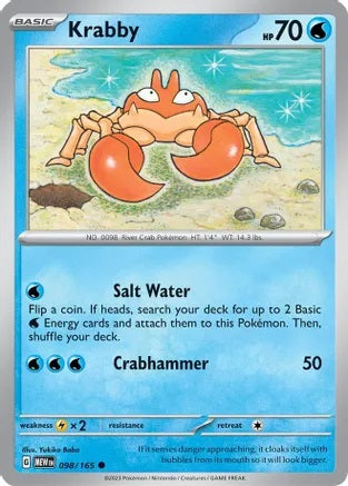 Krabby - 098/165 - Common - Reverse Holo | SV - 151