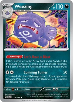 Weezing - 110/165 - Holo Rare - Reverse Holo | SV - 151
