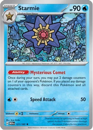 Starmie - 121/165 - Holo Rare - Reverse Holo | SV - 151