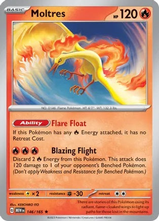 Moltres - 146/165 - Holo Rare - Reverse Holo | SV - 151