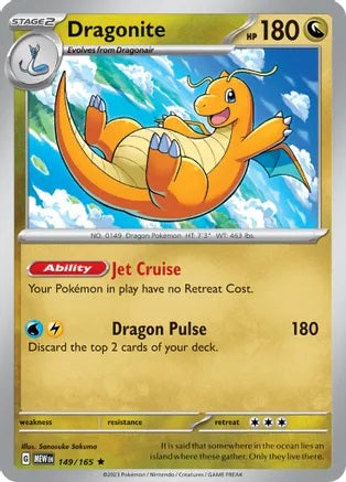 Dragonite - 149/165 - Holo Rare - Reverse Holo | SV - 151