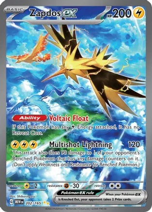 Zapdos ex - 202/165 - Special Illustration Rare | SV - 151