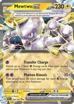 Mewtwo ex - 058/182 - Double Rare | SV - Paradox Rift