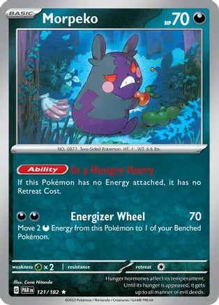 Morpeko - 121/182 - Rare - Reverse Holo | SV - Paradox Rift