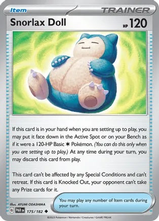 Snorlax Doll - 175/182 - Uncommon - Reverse Holo | SV - Paradox Rift