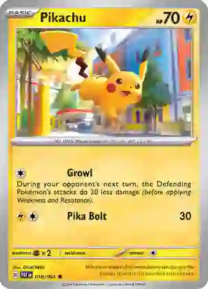 Pikachu - 018/091 - Common - Reverse Holo | SV - Paldean Fates