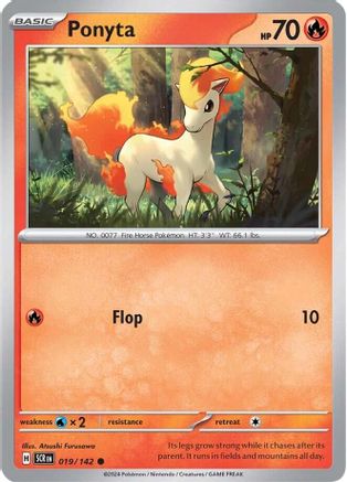 Ponyta - 019/142 - Common - Reverse Holo | SV - Stellar Crown