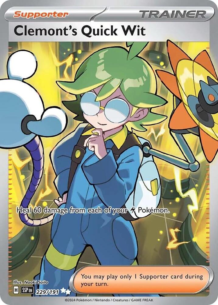 Clemont's Quick Wit - 229/191 - Ultra Rare | SV - Surging Sparks