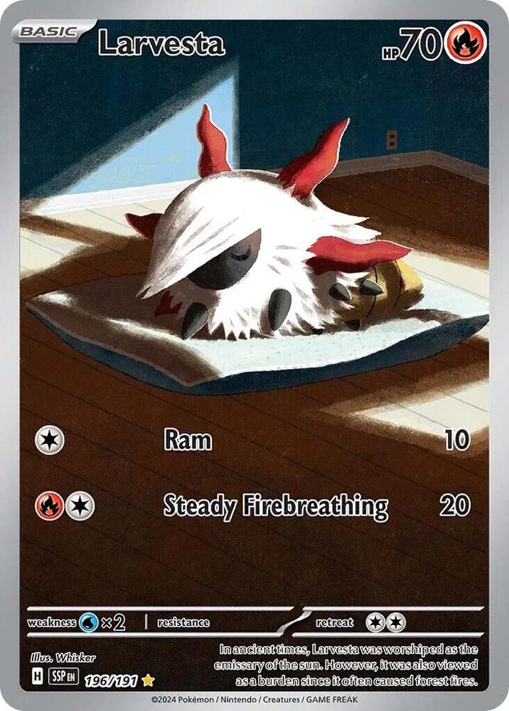 Larvesta - 196/191 - Illustration Rare | SV - Surging Sparks