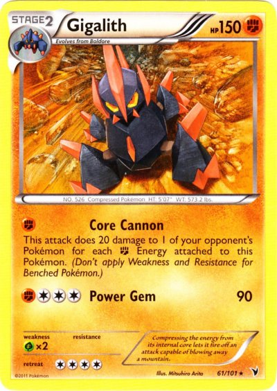 Gigalith - 61/101 - Rare | BW - Noble Victories
