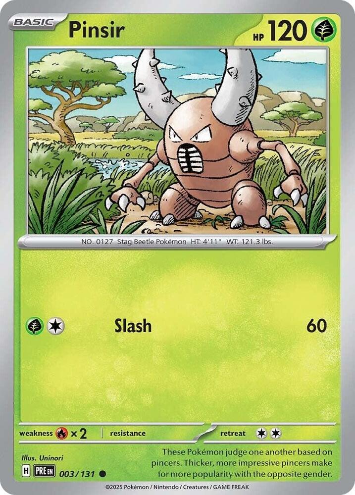 Pinsir - 003/131 - Common - Reverse Holo | SV - Prismatic Evolutions