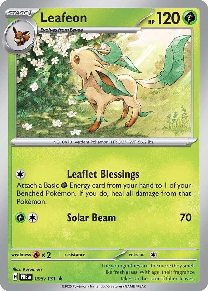 Leafeon - 005/131 - Rare - Reverse Holo | SV - Prismatic Evolutions