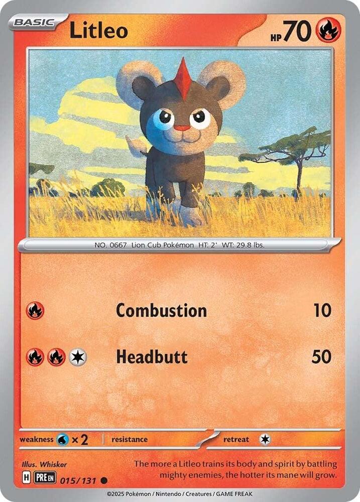 Litleo - 015/131 - Common - Reverse Holo | SV - Prismatic Evolutions