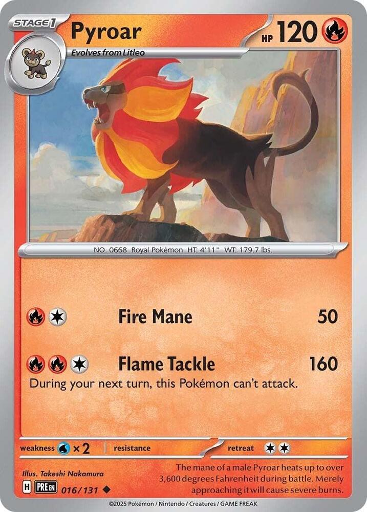 Pyroar - 016/131 - Reverse Holo | SV - Prismatic Evolutions
