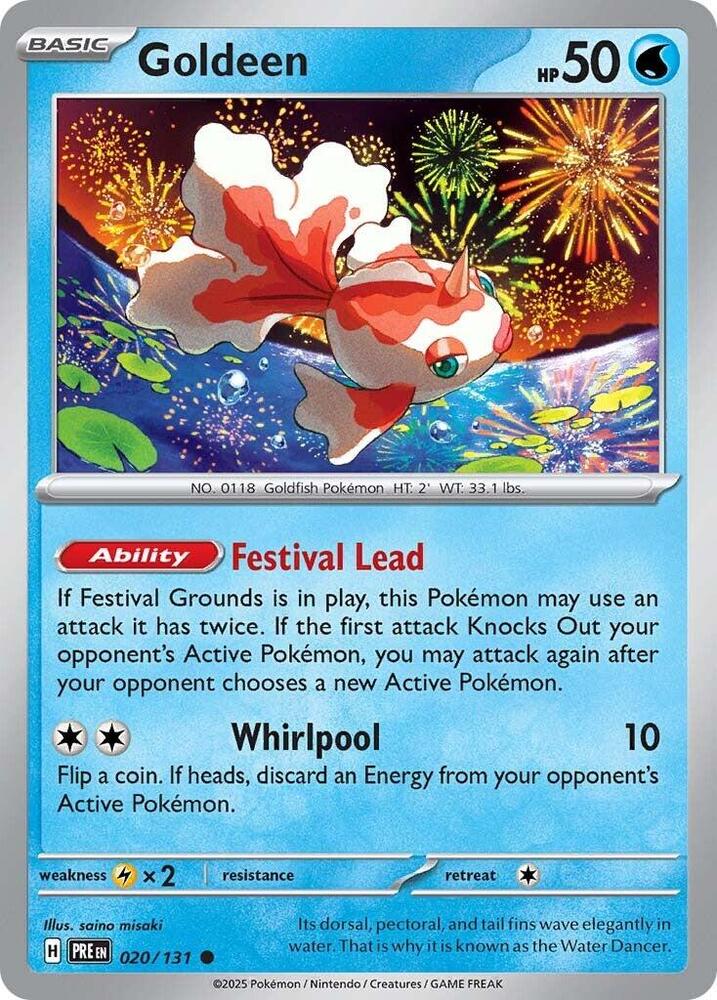 Goldeen - 020/131 - Common - Reverse Holo | SV - Prismatic Evolutions