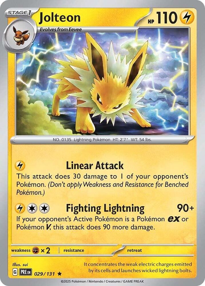 Jolteon - 029/131 - Rare - Reverse Holo | SV - Prismatic Evolutions