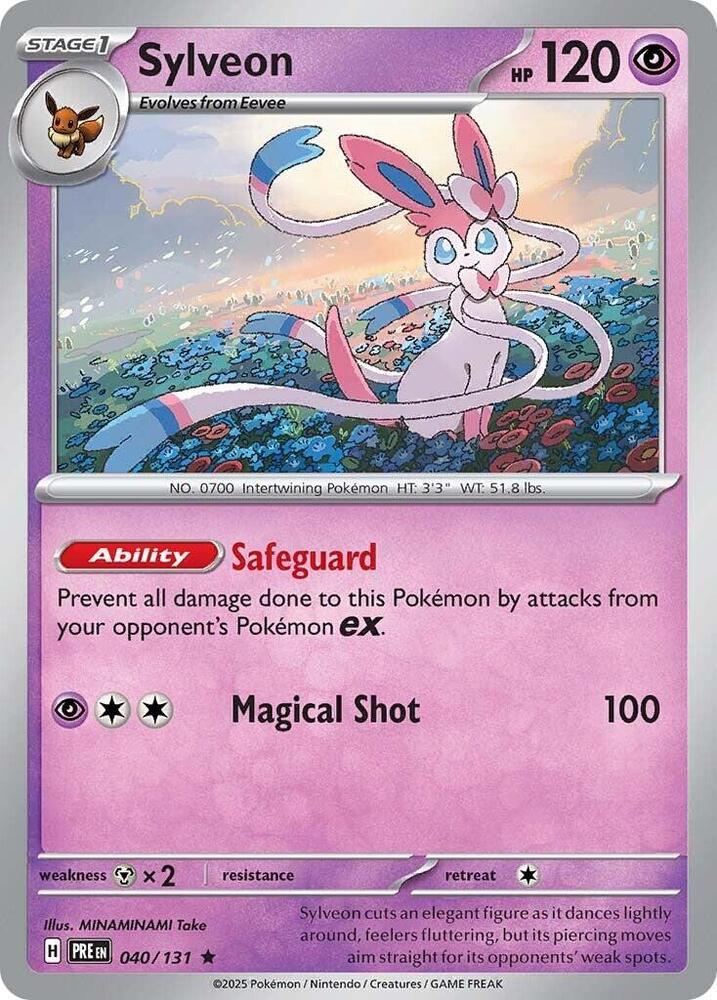 Sylveon - 040/131 - Rare - Reverse Holo | SV - Prismatic Evolutions