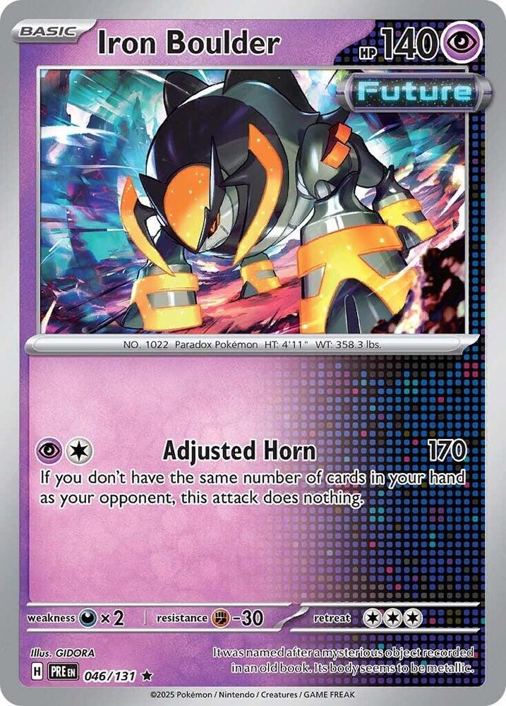 Iron Boulder - 046/131 - Rare - Reverse | SV - Prismatic Evolutions