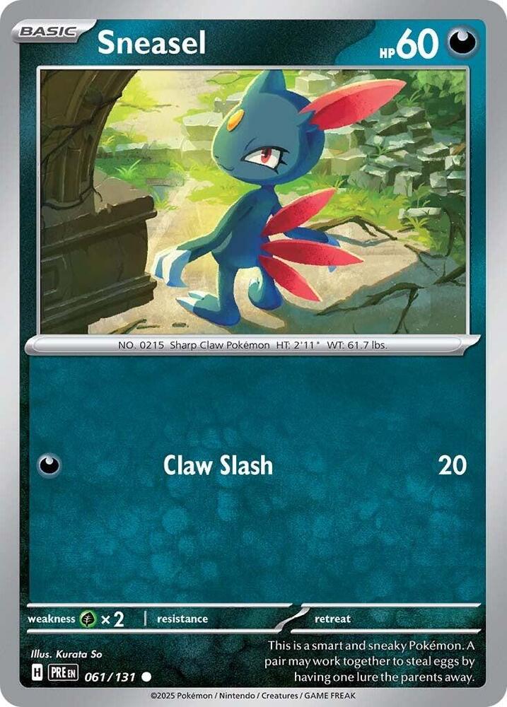 Sneasel - 061/131 - Common - Reverse Holo | SV - Prismatic Evolutions