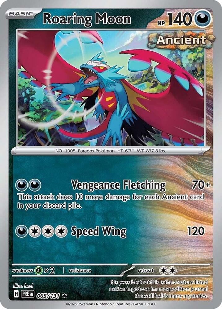 Roaring Moon - 065/131 - Rare - Reverse | SV - Prismatic Evolutions