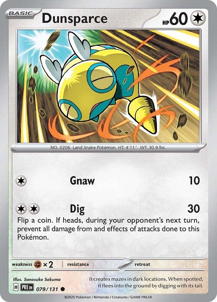 Dunsparce - 079/131 - Reverse Holo | SV - Prismatic Evolutions