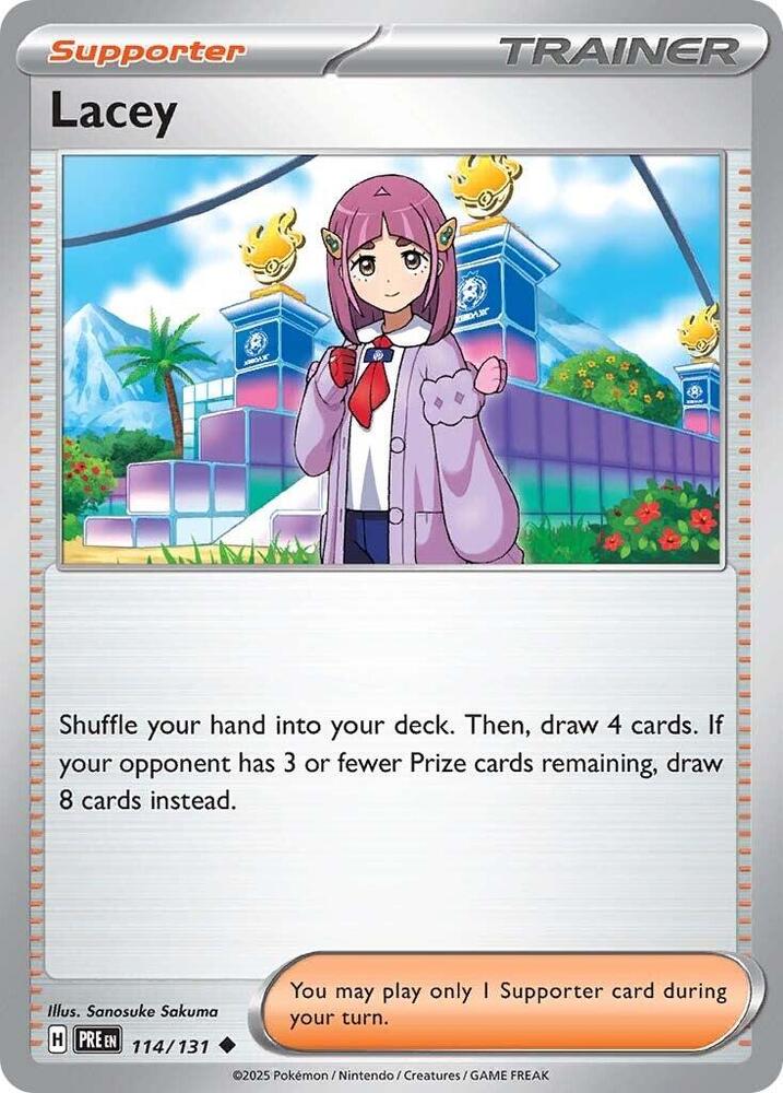 Lacey - 114/131 - Uncommon - Reverse Holo | SV - Prismatic Evolutions